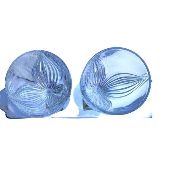 Gorham MM Primrose 8" Lead Crystal Wine Glasses Germany Retired Pattern Set of 2 - Picture 3 of 5